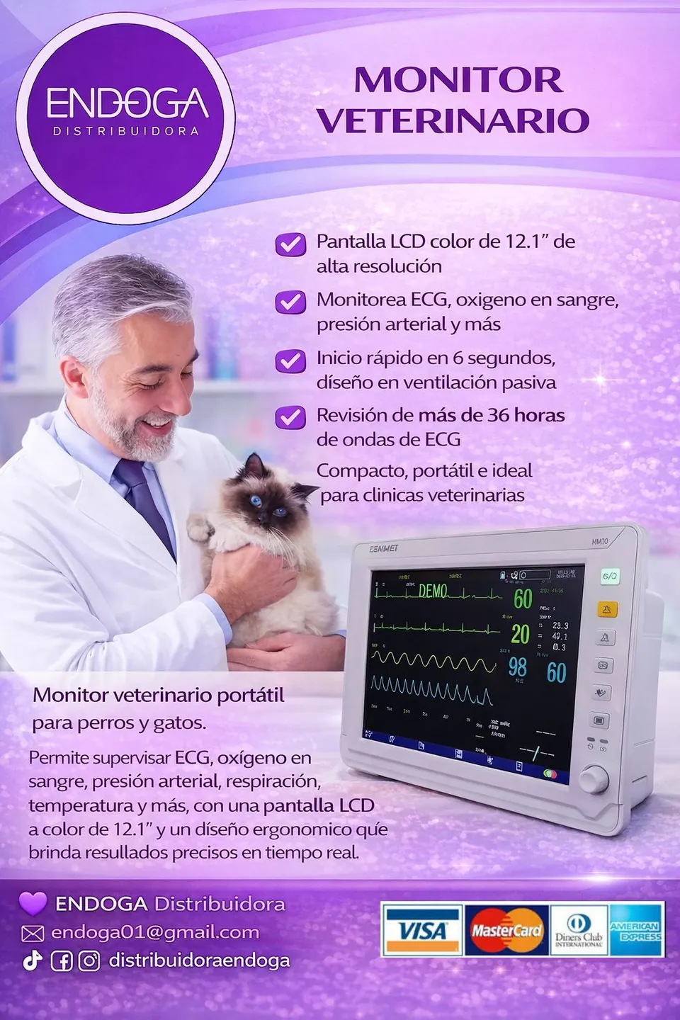 Monitor veterinario, Línea Veterinaria de Endoga